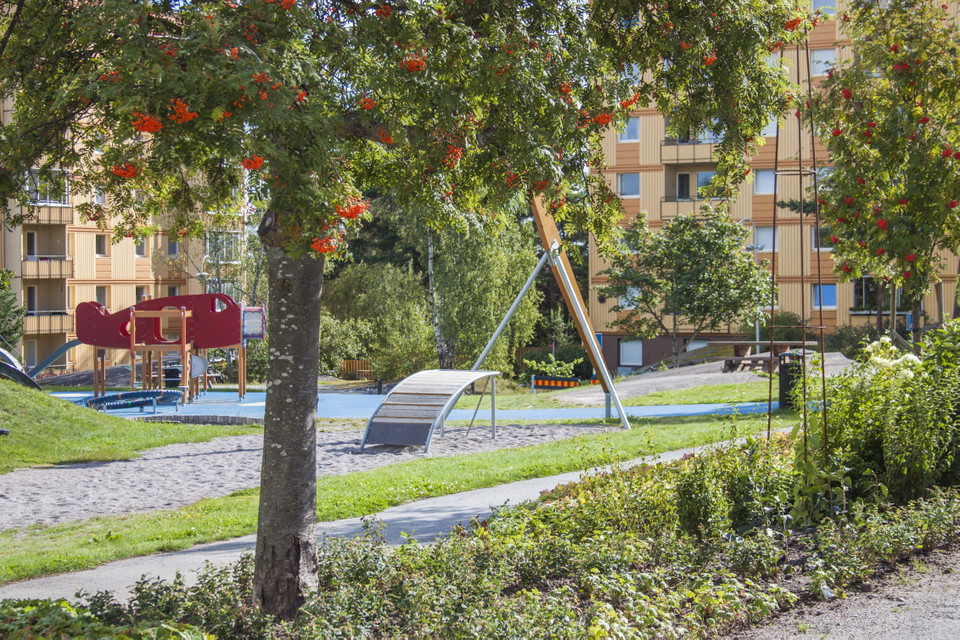 Linbana i grönskan