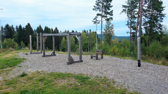 Utegym vid elljusspåret i Järvsö