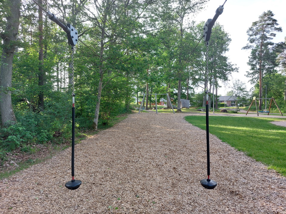 Dubbel linbana med fart