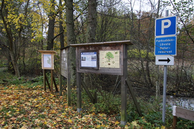 Parkering i Parkudden-Lövsta naturreservat
