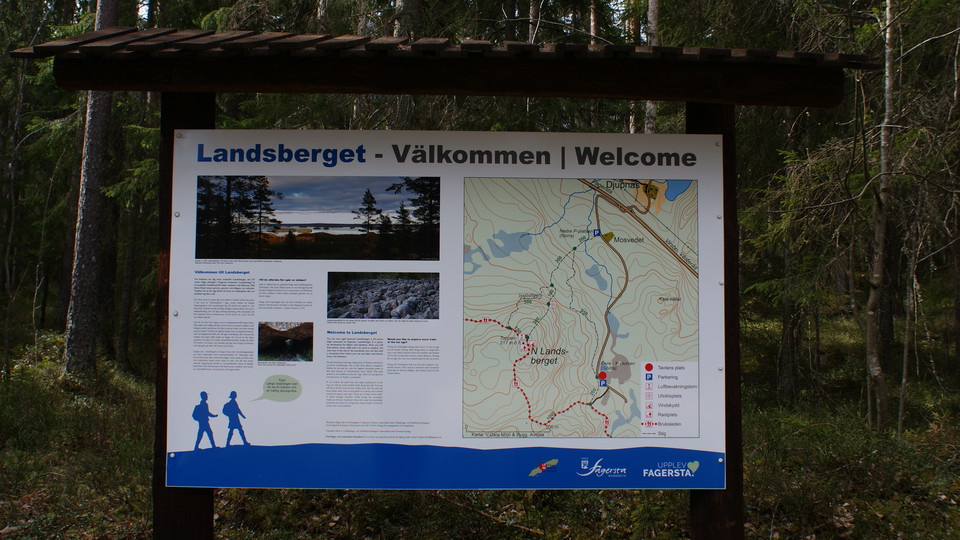 Informationsskylt, N Landsberget, Övre parkeringen