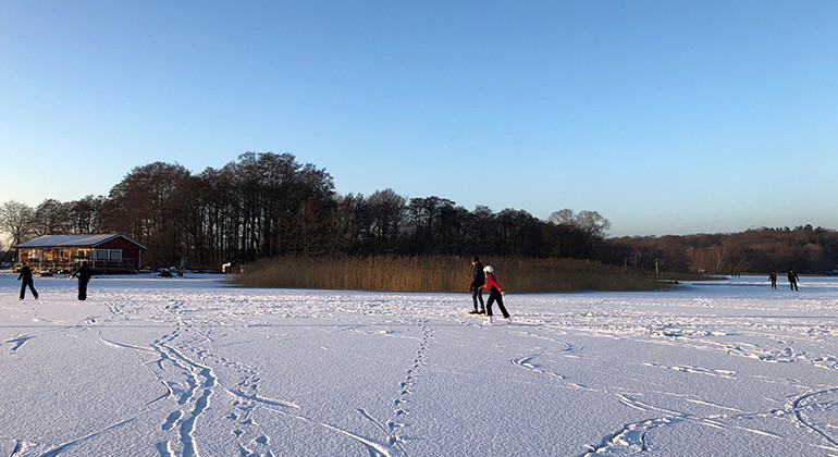 Skridskois på Sätoftasjön - Ringsjön.