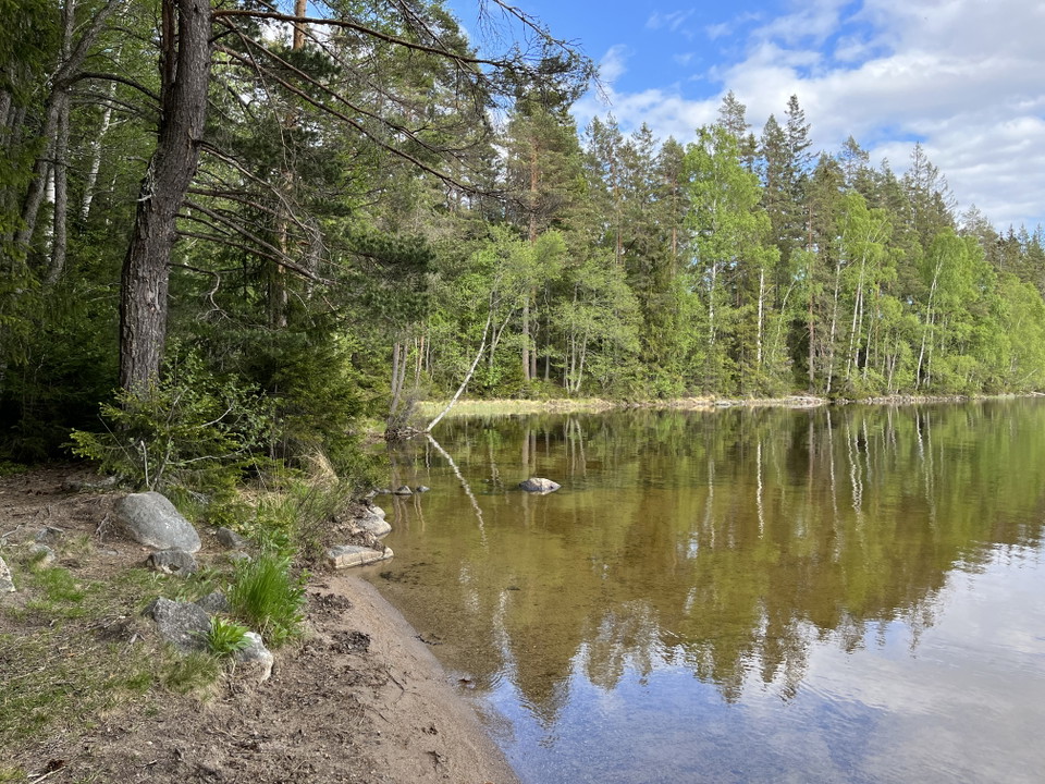 Vy över badplatsen