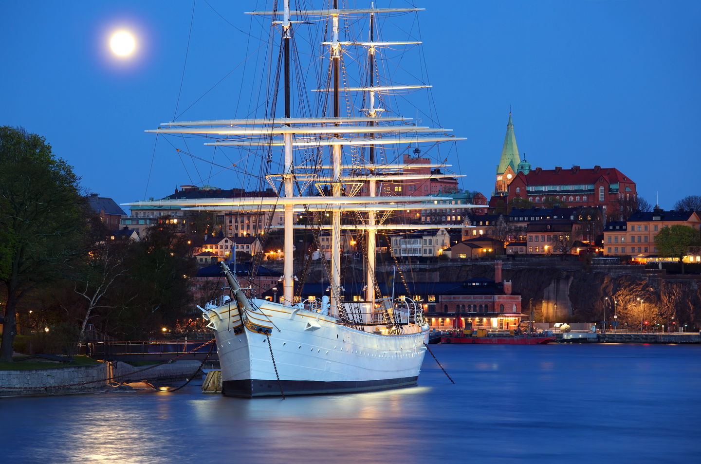 Fullriggaren af Chapman vid Skeppsholmen.
