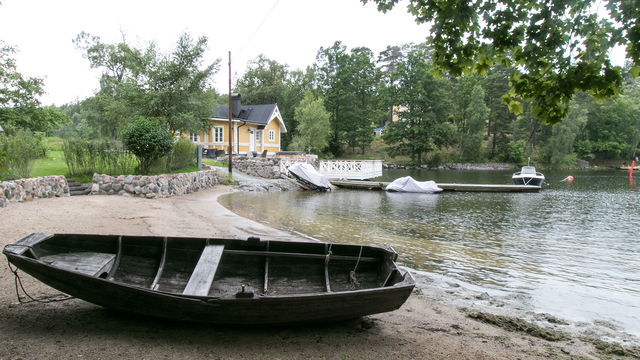 Tullvaktsstuga och utsikt vid Knapens hål