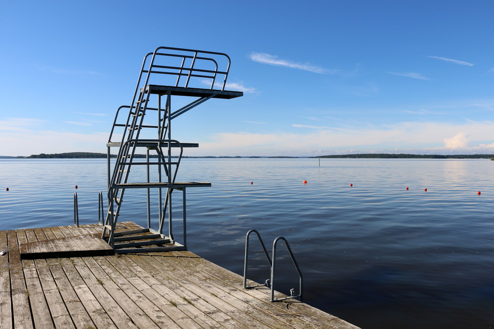 Hopptornet i tre olika höjder.