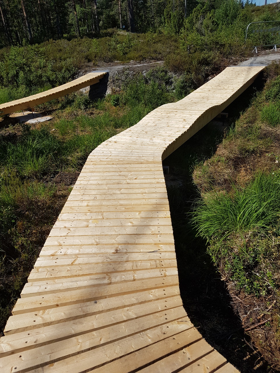 50 meter lång spång att öva på inför kommande utmaningar på de längre lederna. Två olika svårigheter finns att välja mellan. Den smala är riktigt knivig och kan lätt ge "spångest". 