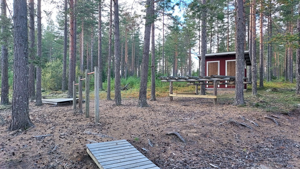 Utegym Färila vid elljusspåret