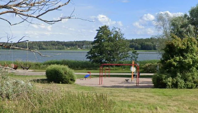 Utegym i hamnen i Nyköping