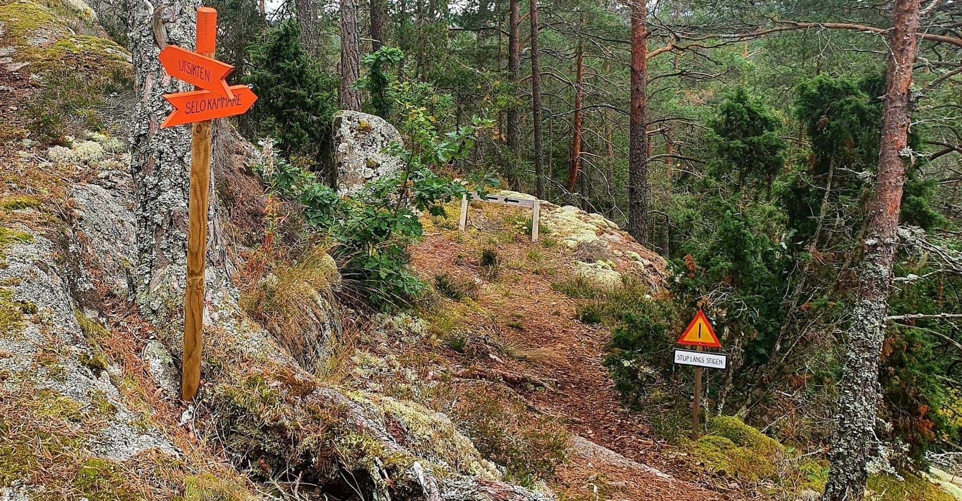 Vägskäl på SelobergRundslinga Seloberg och Skams gator Ydre