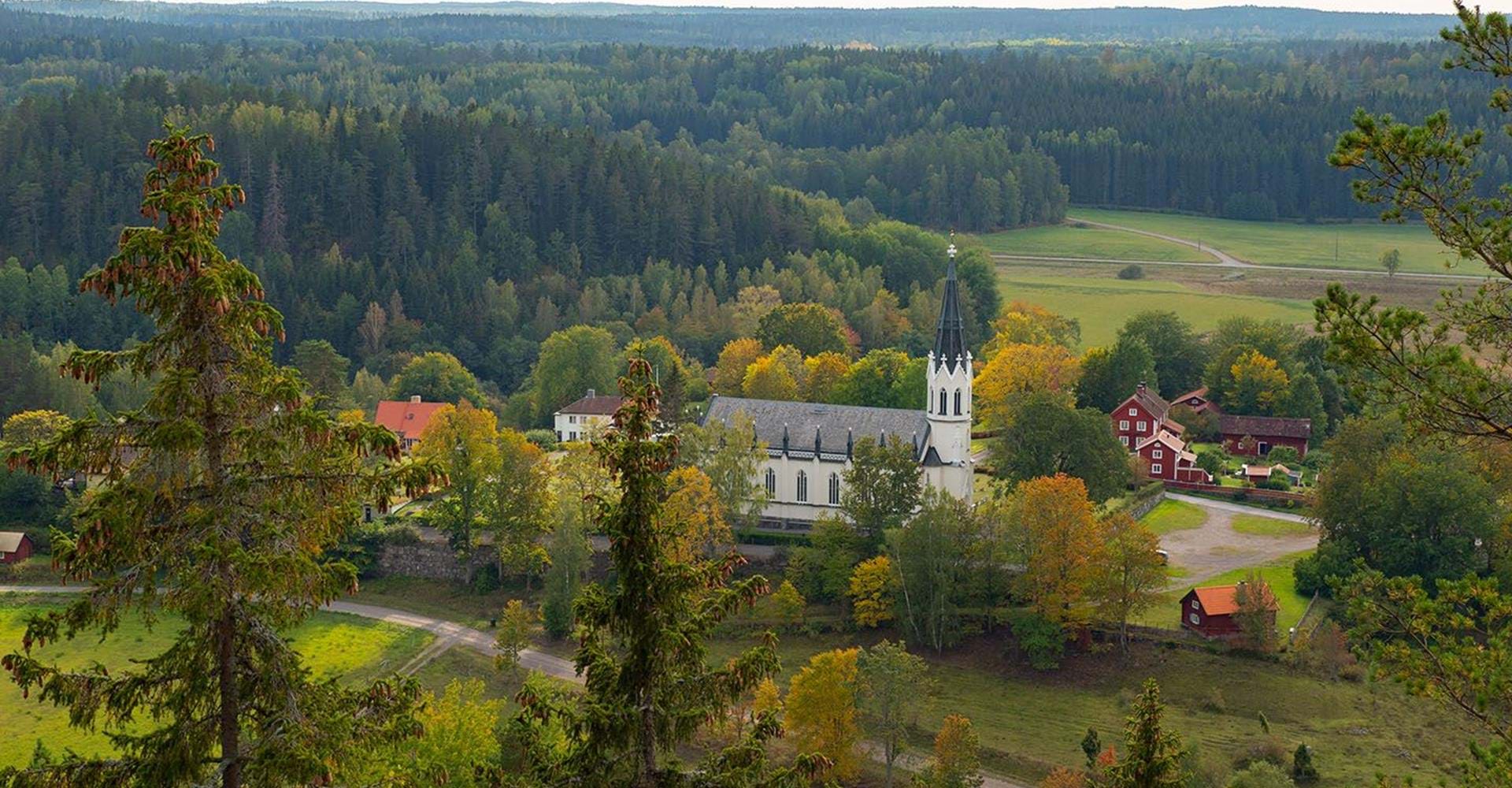 Utsikt från Glasberget över Gärdserum