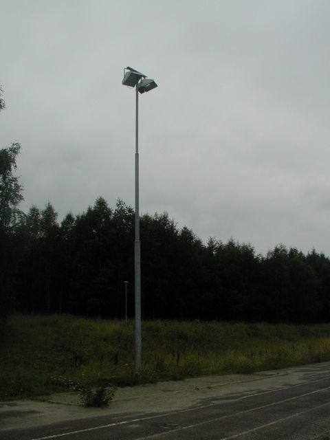 Grusplan vid Luleåvägen, belysningsstolpe