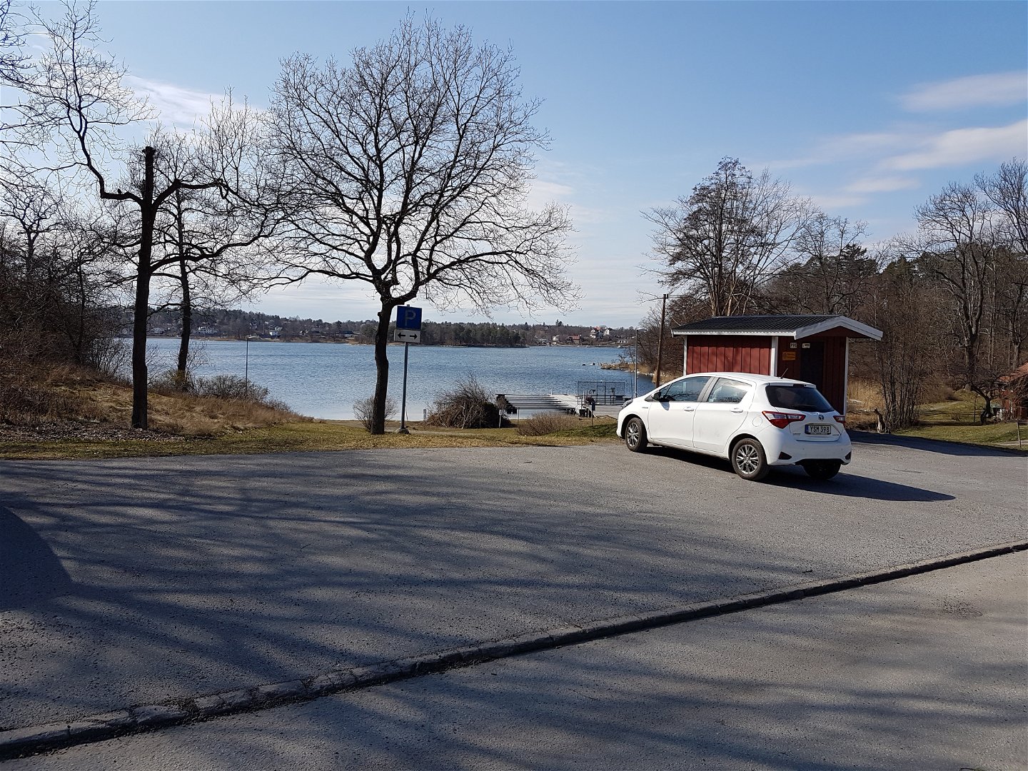 Parkering Rödstuguviken. Foto Lidingö stad.