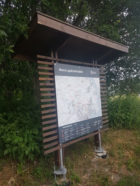 Spårtavla Norra spårsystemet 