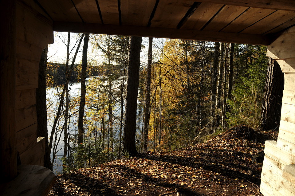 Vy från slogboden ut över älven