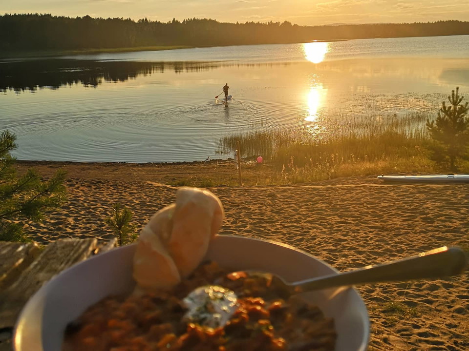 Utsökt mat i kvällssolen
