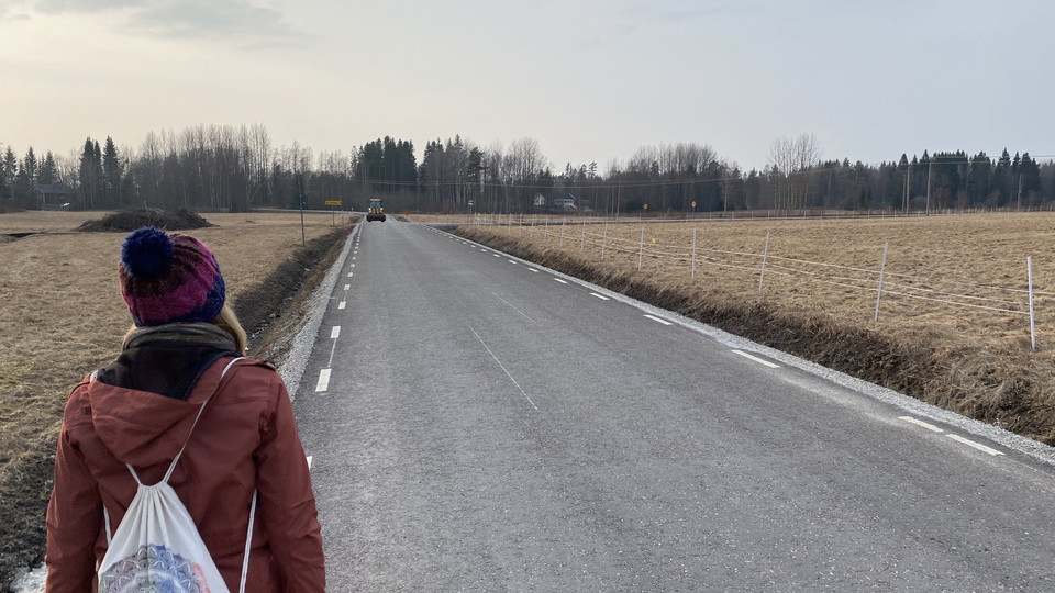 Landsväg i Norbergs utkanter