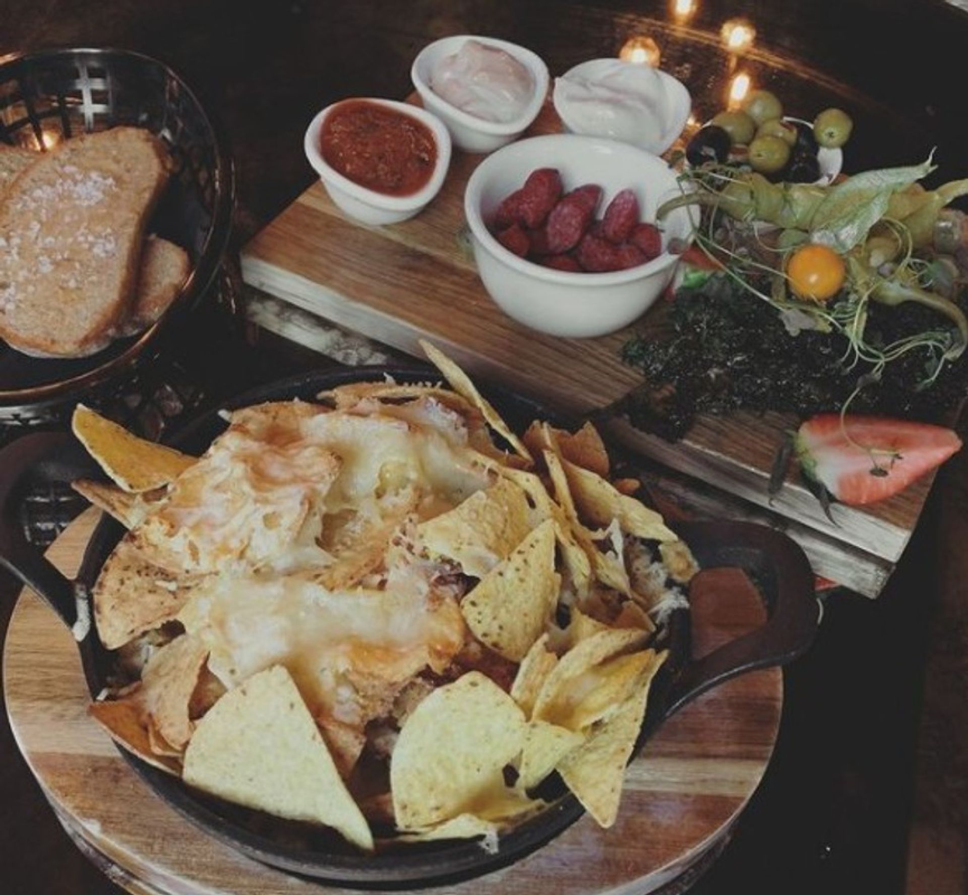 Nachotallrik hos Restaurang Axel i Kristinehamn