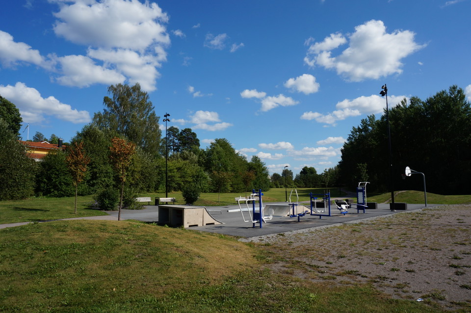 Utegym och skateyta