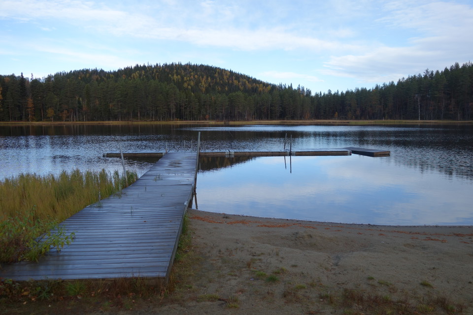 Badplatsen vid Slåttestjärn.