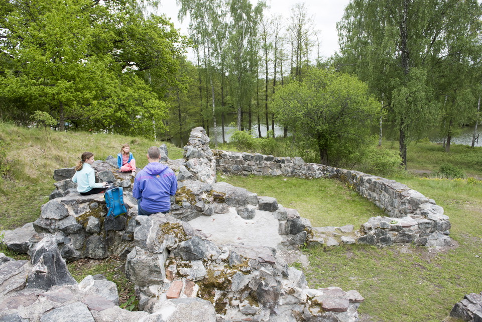 Picknick i borgruinen
