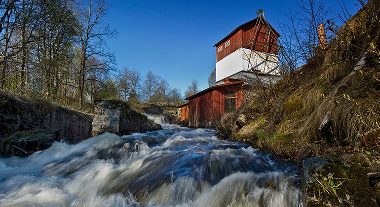 Den gamla järnhyttan vid Brattfors.