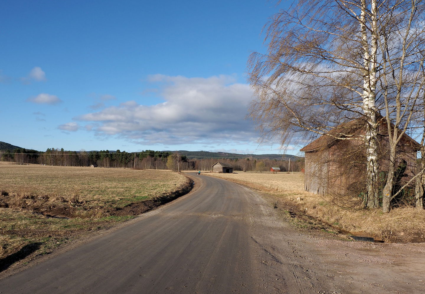 Över åkrarana mellan Almo och Backbyn