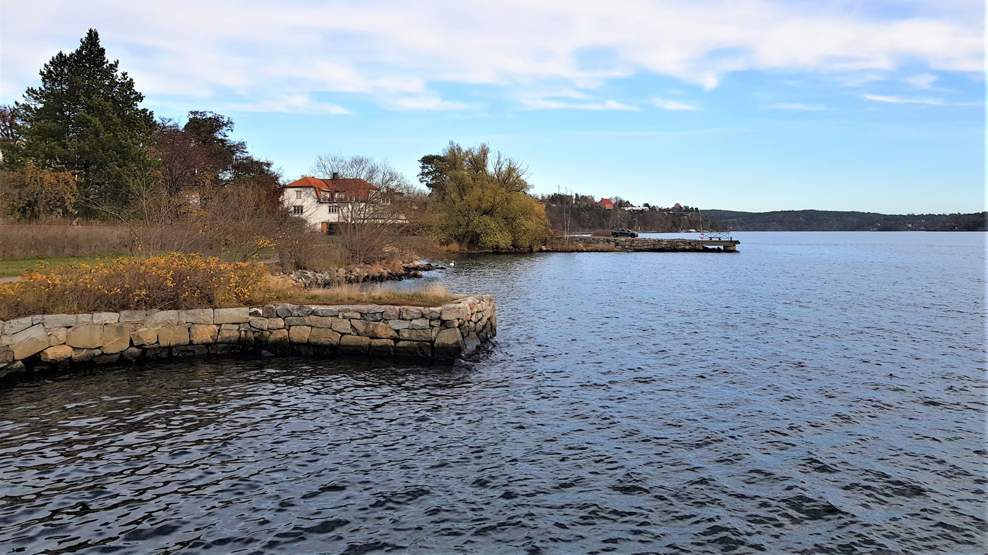 Utsikt österut från Parkbryggan. Foto Lidingö stad