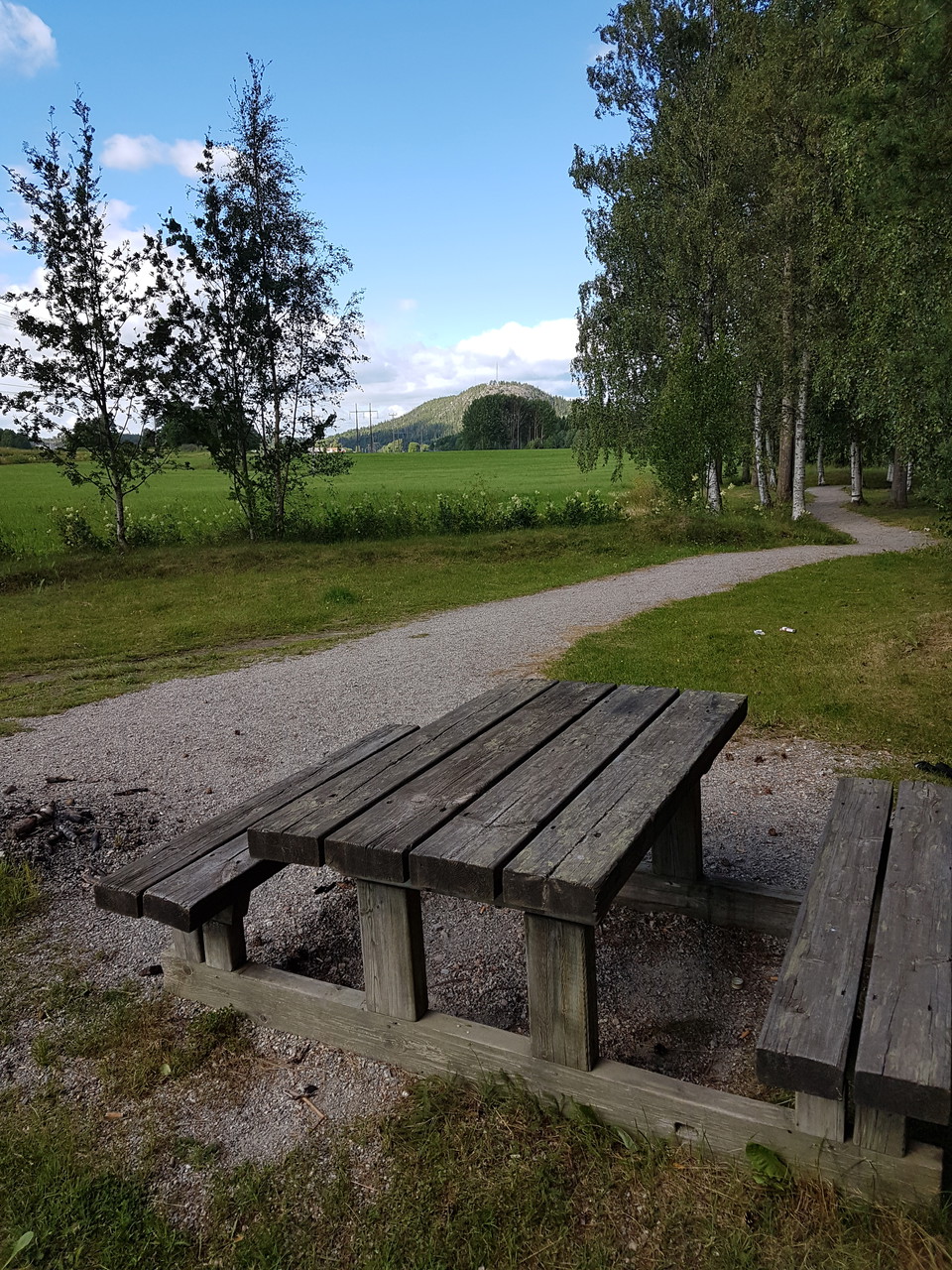 Bänkbord för rast och fika