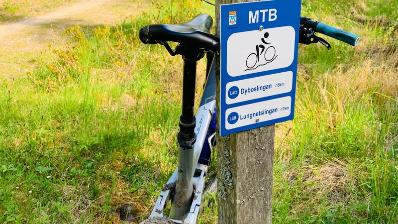 Västerås — Dyboslingan mountain biking trail (MTB Blue)