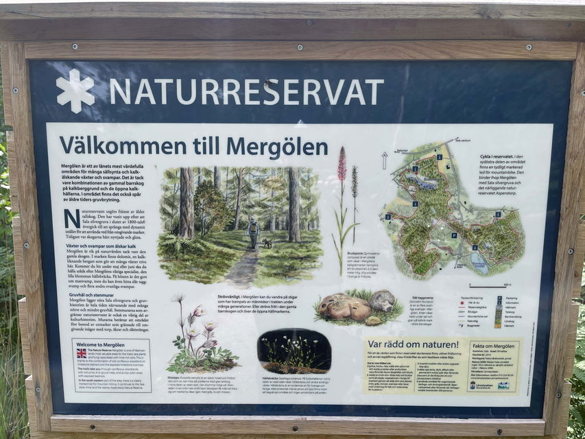 Informationstavla med text och illustrationer.