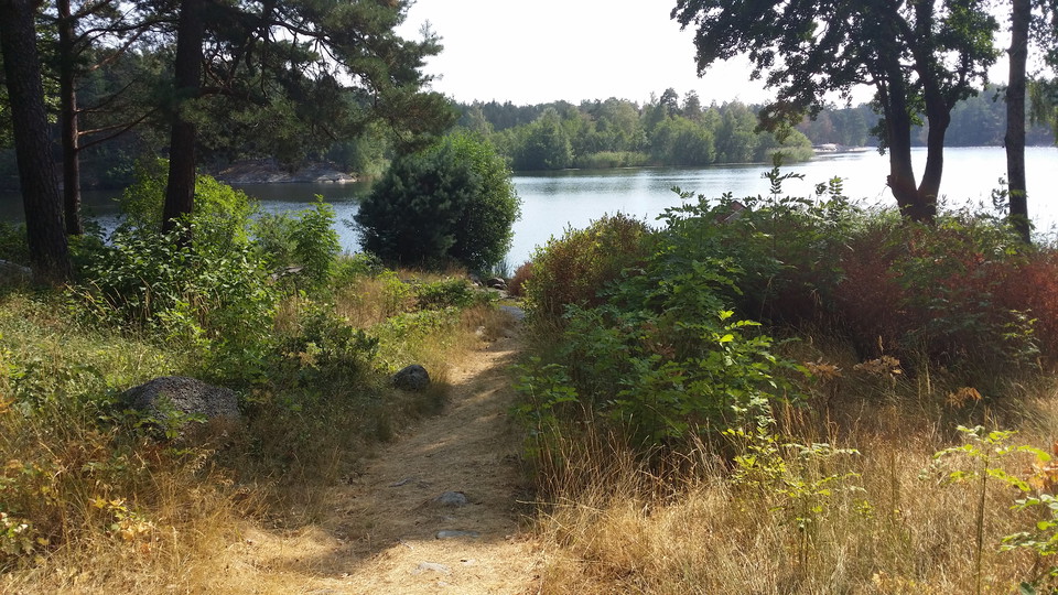 Kottlasjön strand vid Trasthagen. Foto Lidingö stad