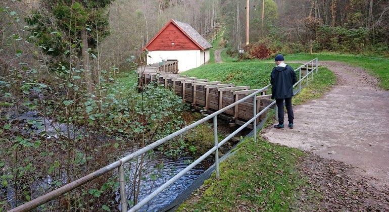 Bron över Ljusterån vid stånggången