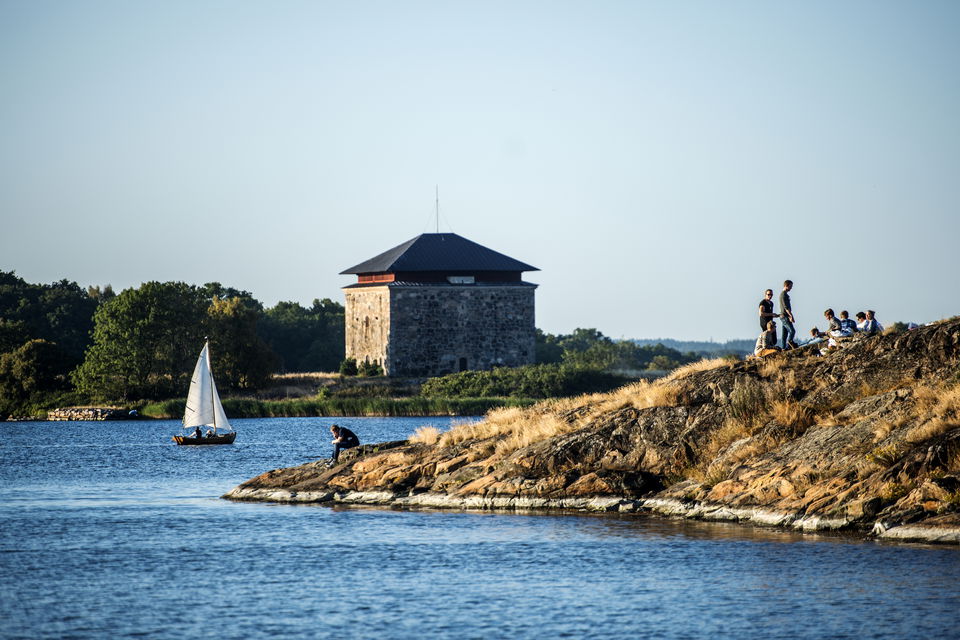 Vy över hav och öar i Karlskrona