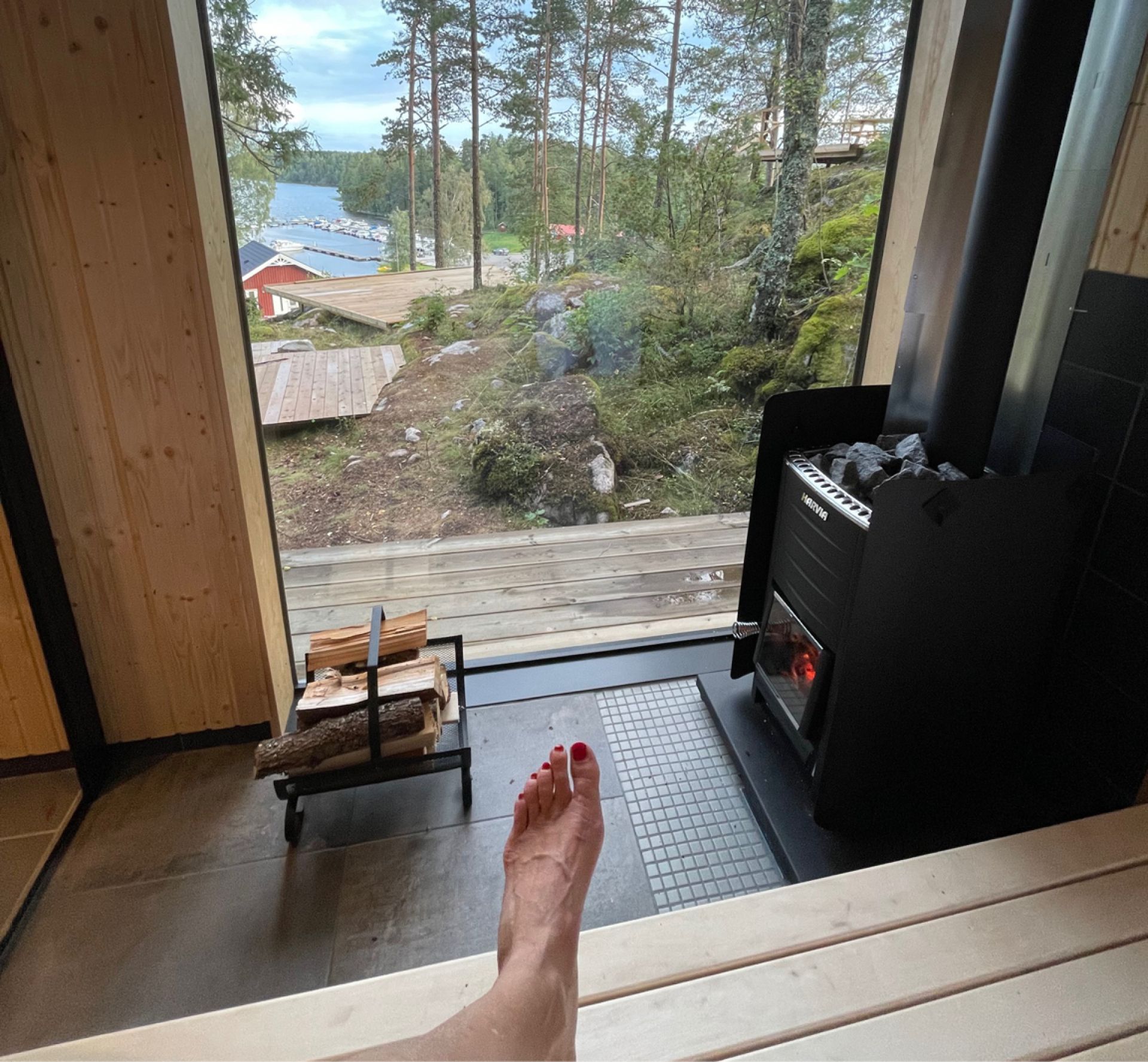 Bastubad med utsikt