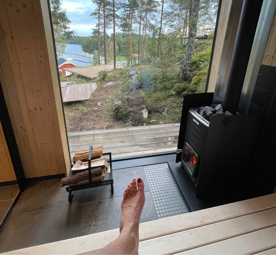 Bastubad med utsikt