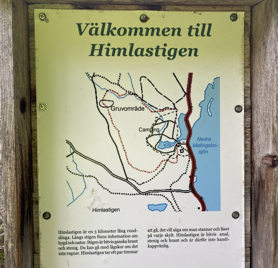 Översiktskarta skylt ledstart