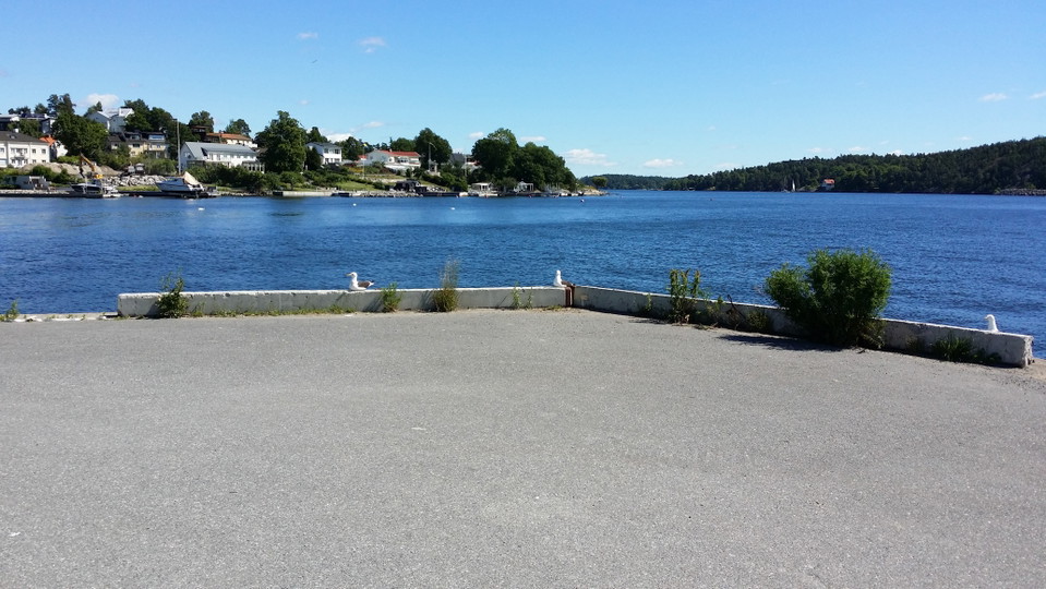 Silltrutar och utsikt frånBreviks brygga.Foto Lidingö stad