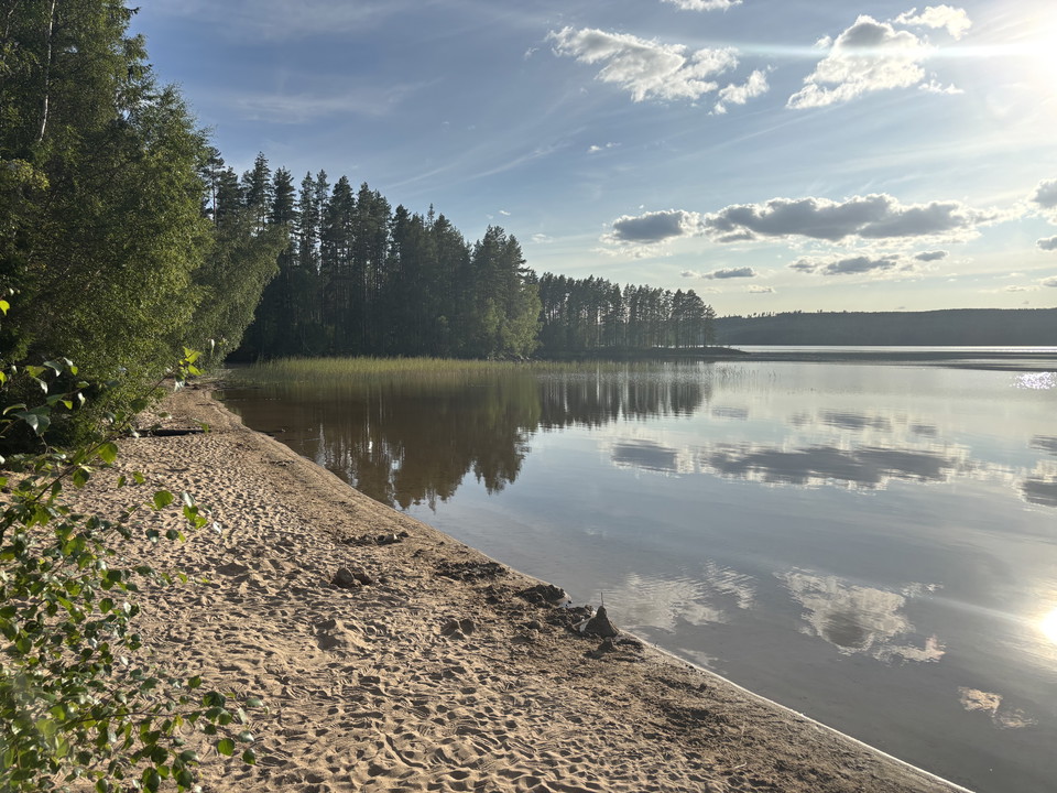 Vy över sandstranden
