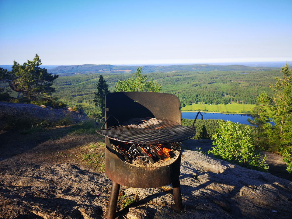 Grillplats vid vindskyddet