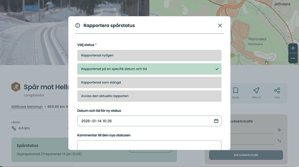 Det är enkelt att rapportera spårstatus för dem som spårar. …