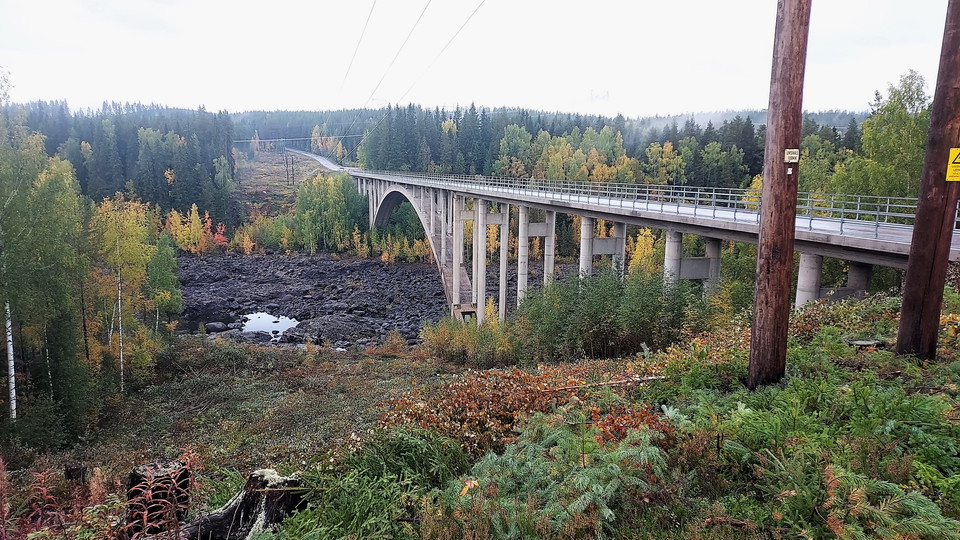 Laforsen, start och slutpunkt västerut för både Ljusnanleden och Flottarstigen