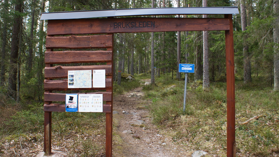 Bruksledens startplats vid N Landsbergets Övre Parkering