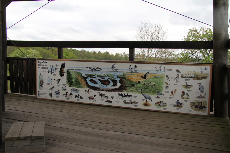 På varje etage finns informationstavlor.