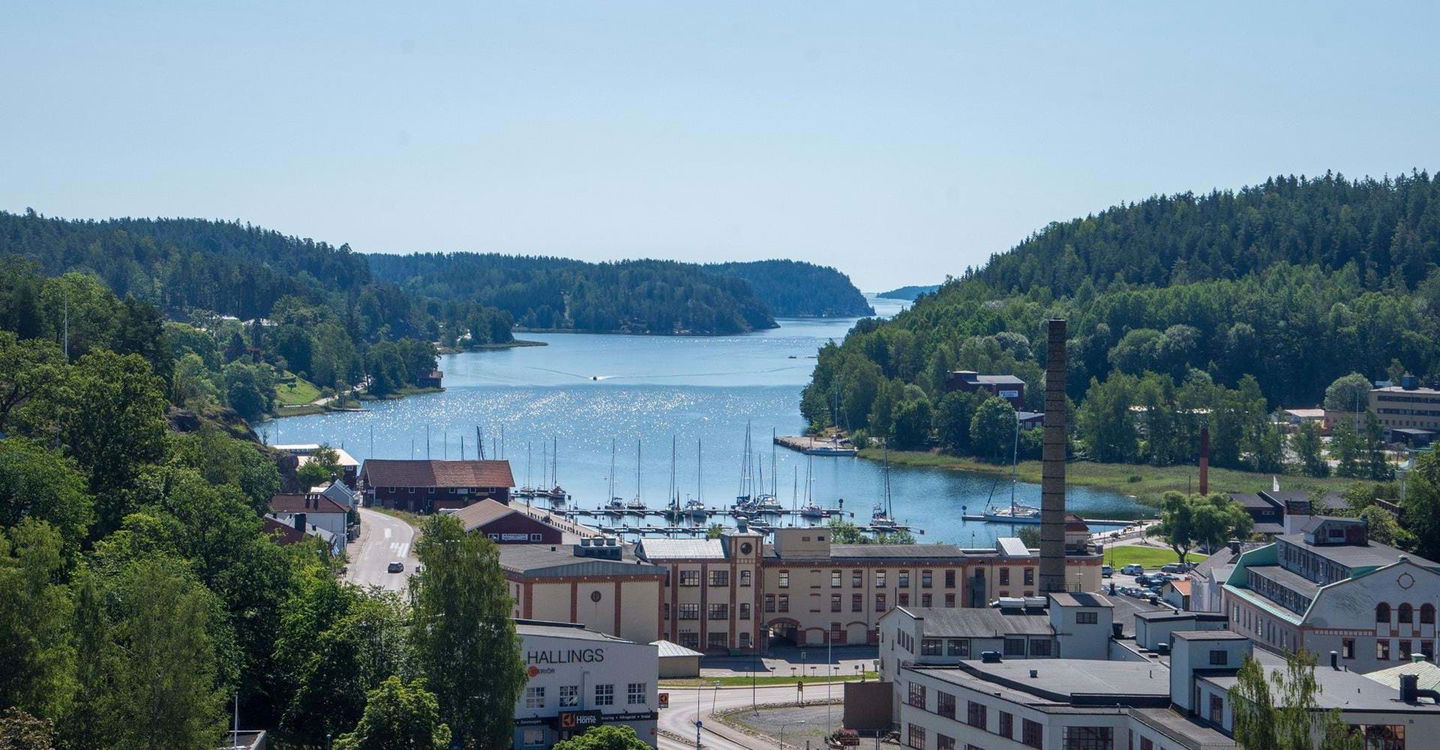 Utsikt över Valdemarsvik och Valdemarsviken