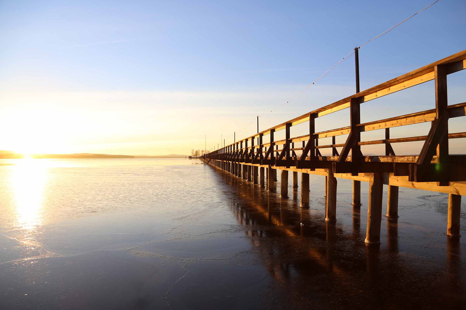 Långbryggan i Rättvik. Foto Martin Litens