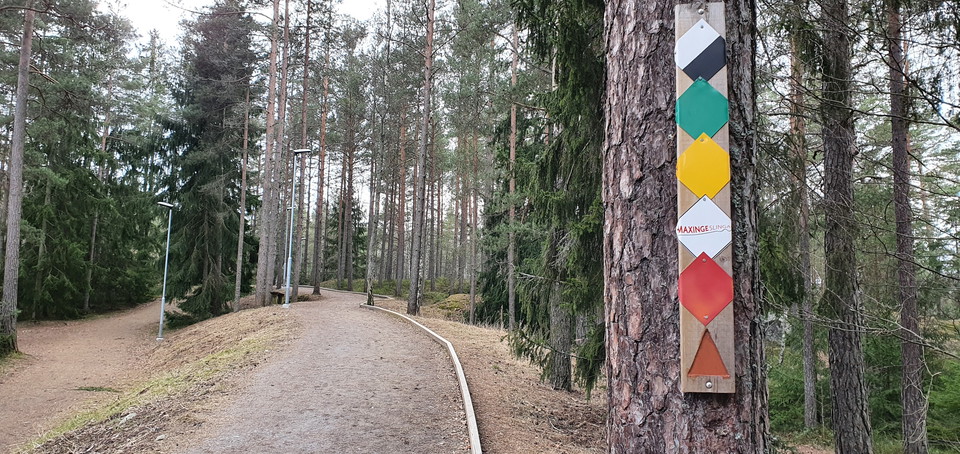 Maxingeslingan i nordost. Här går det uppför.