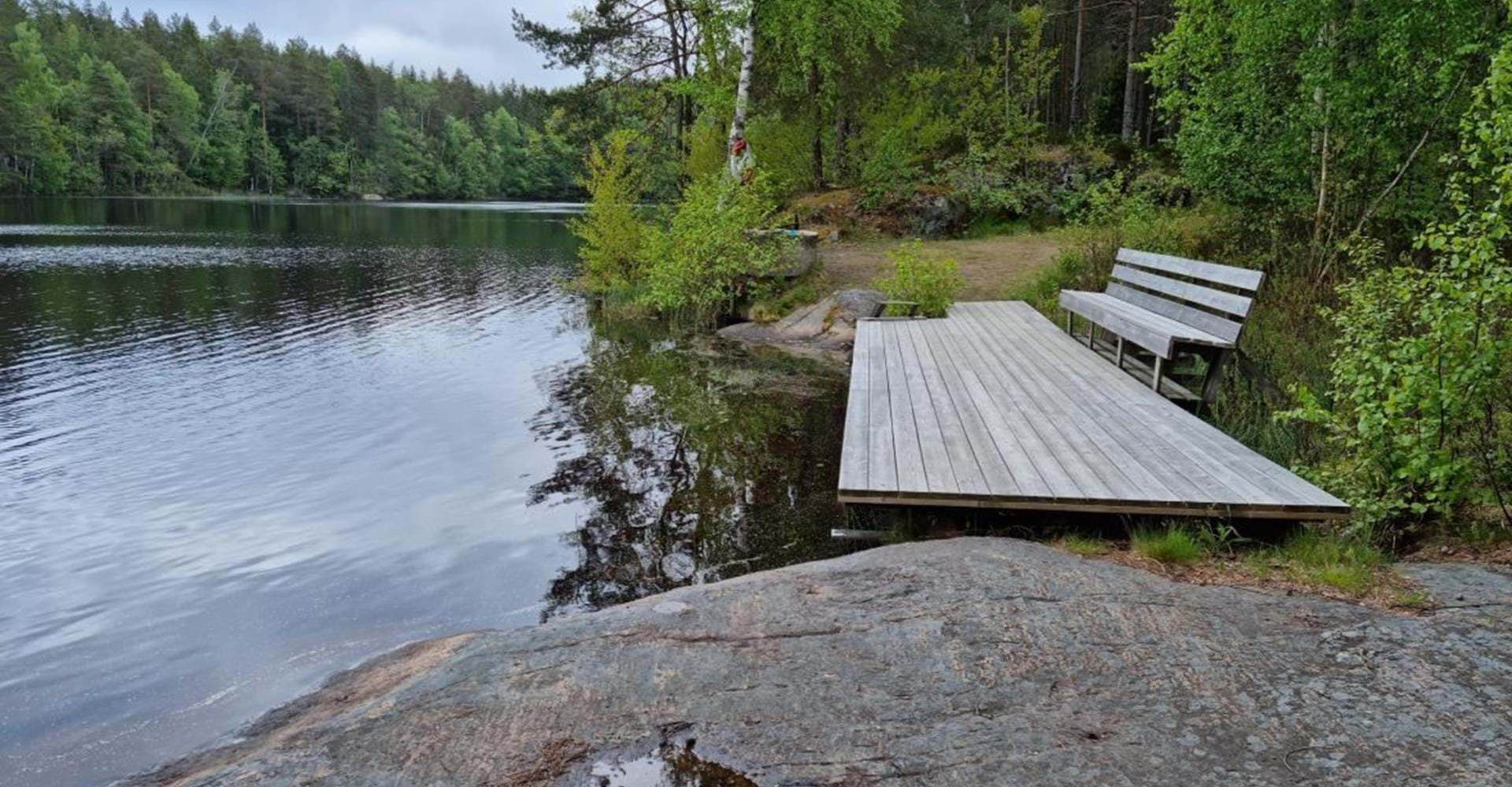 Fina badklippor vid Nedre Herrgölen.
Glotternskogen
Etapp: H-tallen Rundslinga
Norrköping