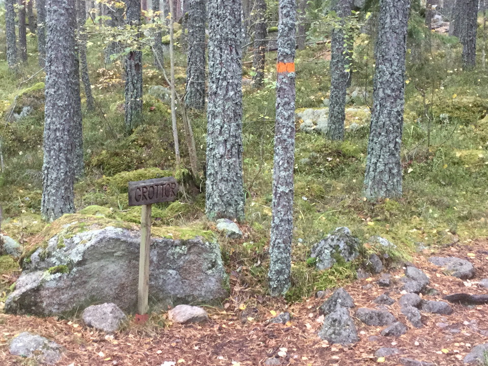 Reservatsled mot grottorna