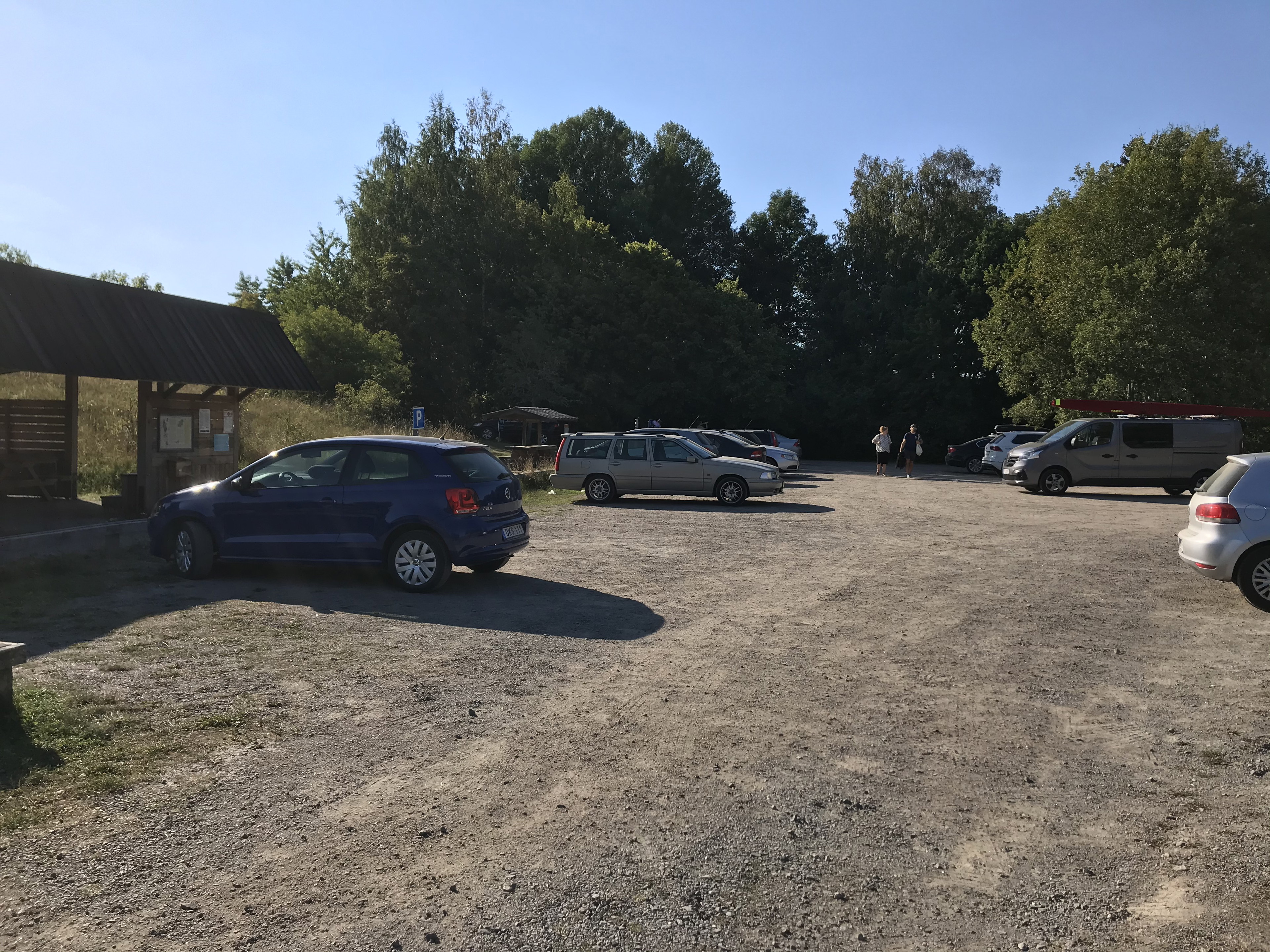 Viggebysand, huvudentrén till Viggeby naturreservat. 